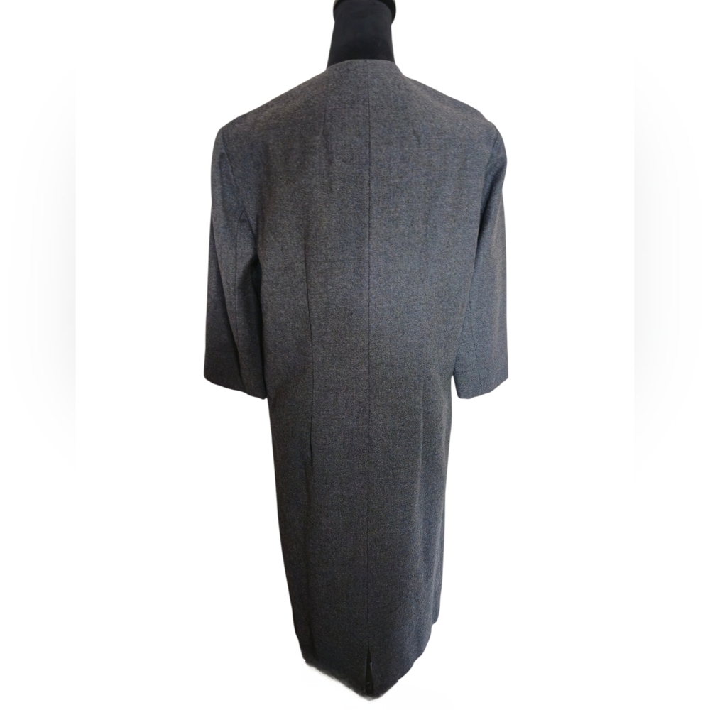 Vintage B.H. Wragge 1950's Gray Wool Sheath Dress… - image 5